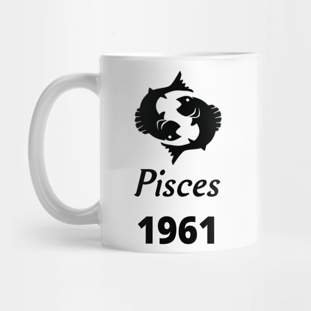 Black Zodiac Birthday Pisces 1961 by Down Home Tees